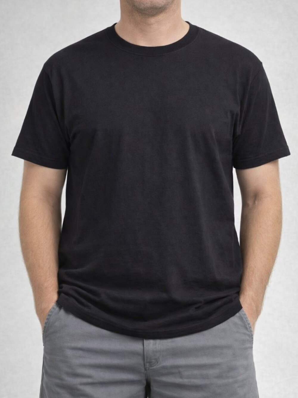 Hanes Essentials Black Short Sleeve Large T-Shirt